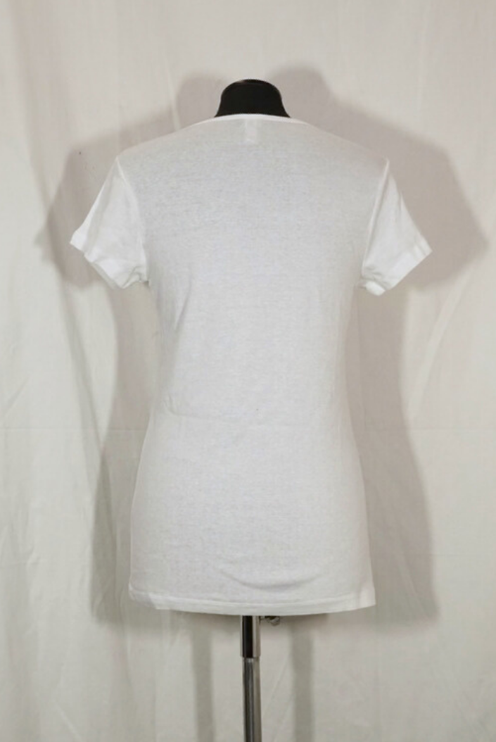 2. Hand Weiße T-shirt mit weiten Auschnitt M