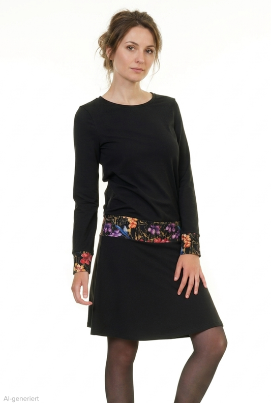 Tinka Dress long-sleeved black Wildrose