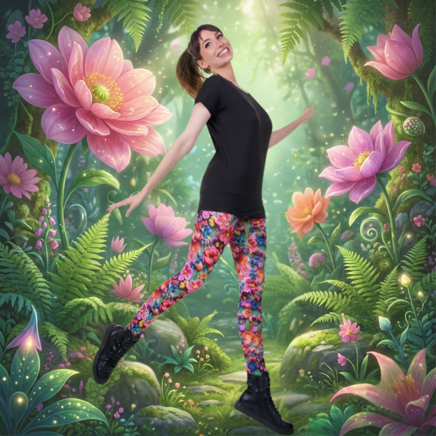 Baumwoll Leggings blossom wonderland