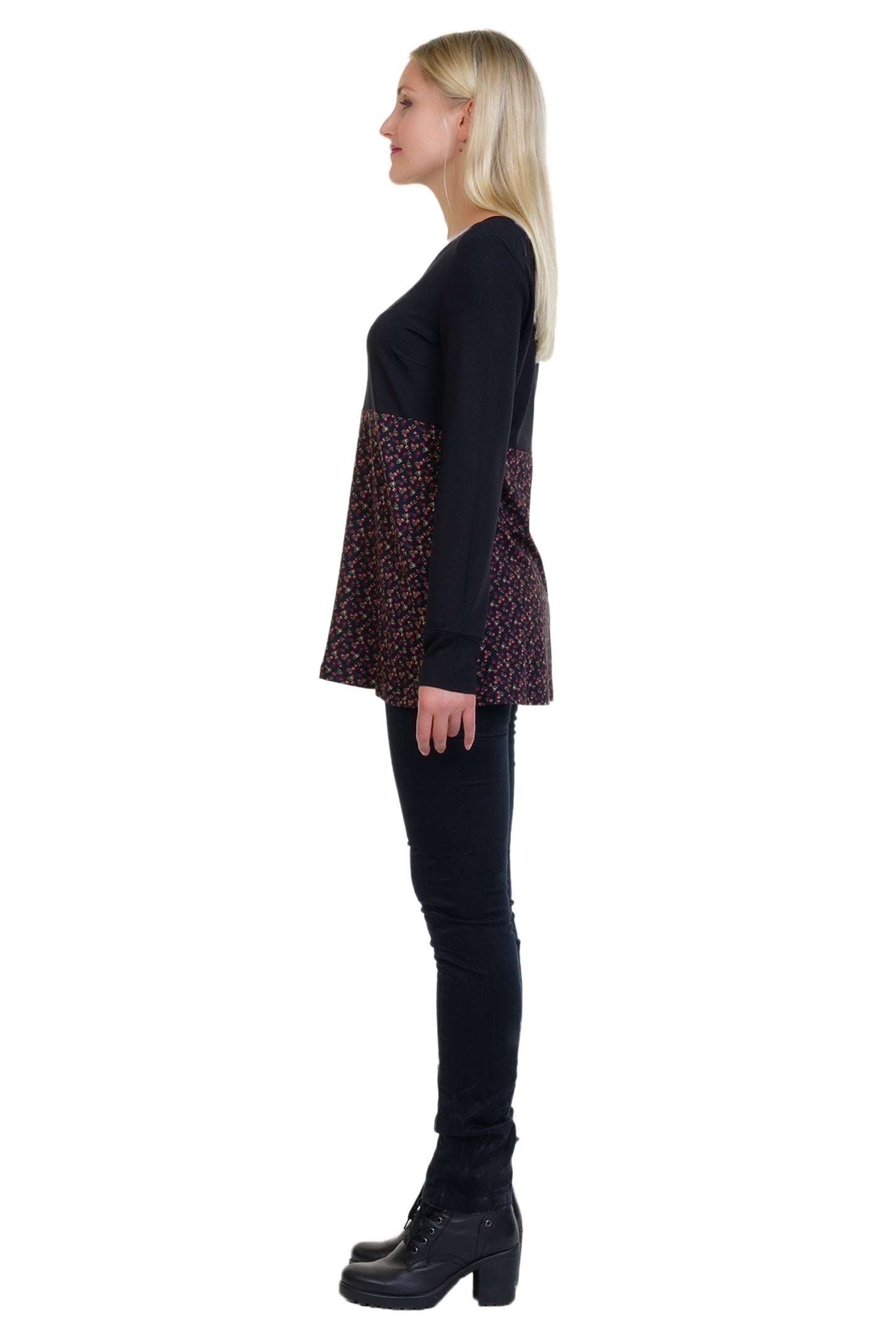 A Longsleeve rote Blümchen
