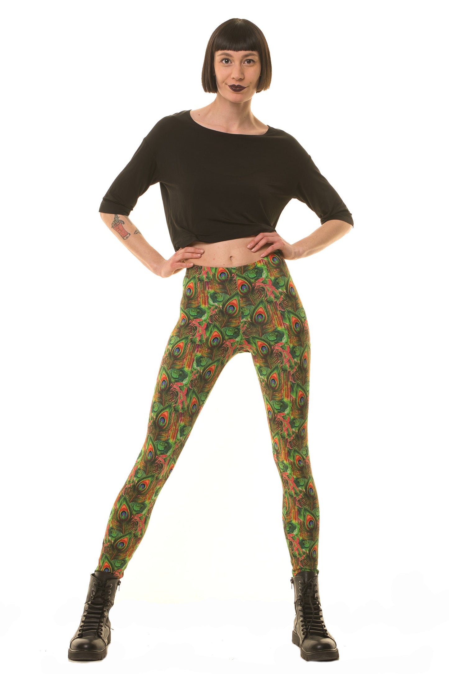 SALE Größe M Leggings Happy Pfau