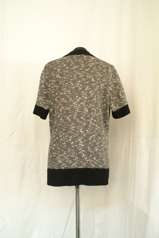 2.Hand Größe L Strickjacke grau gestreift