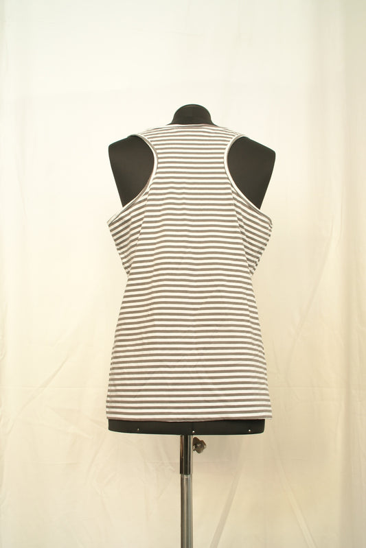 2.Hand Größe M grau weiß gestreiftes Hemd (Kopie)