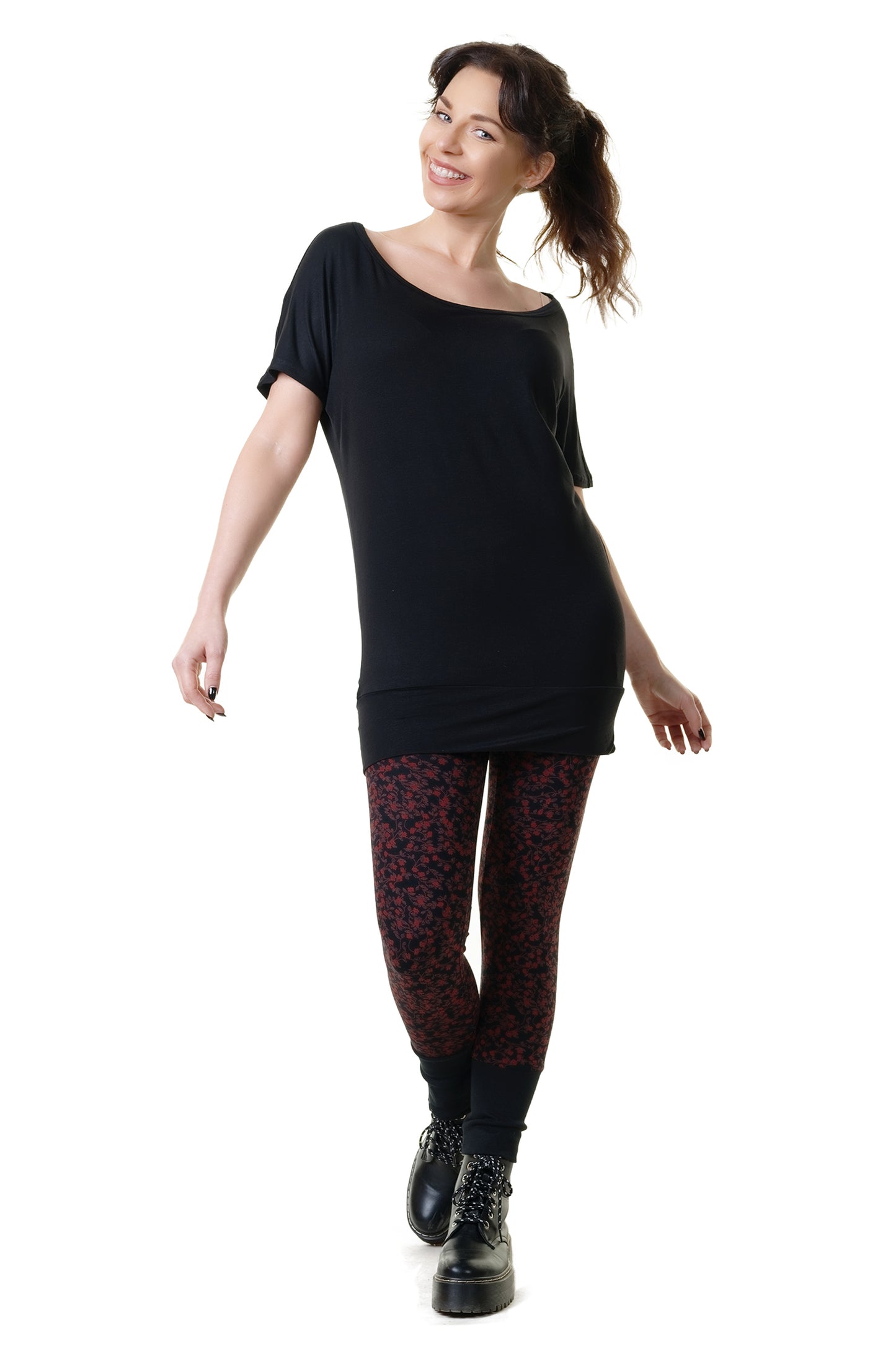 Red Flower Leggins & Shortdress Kombi Angebot