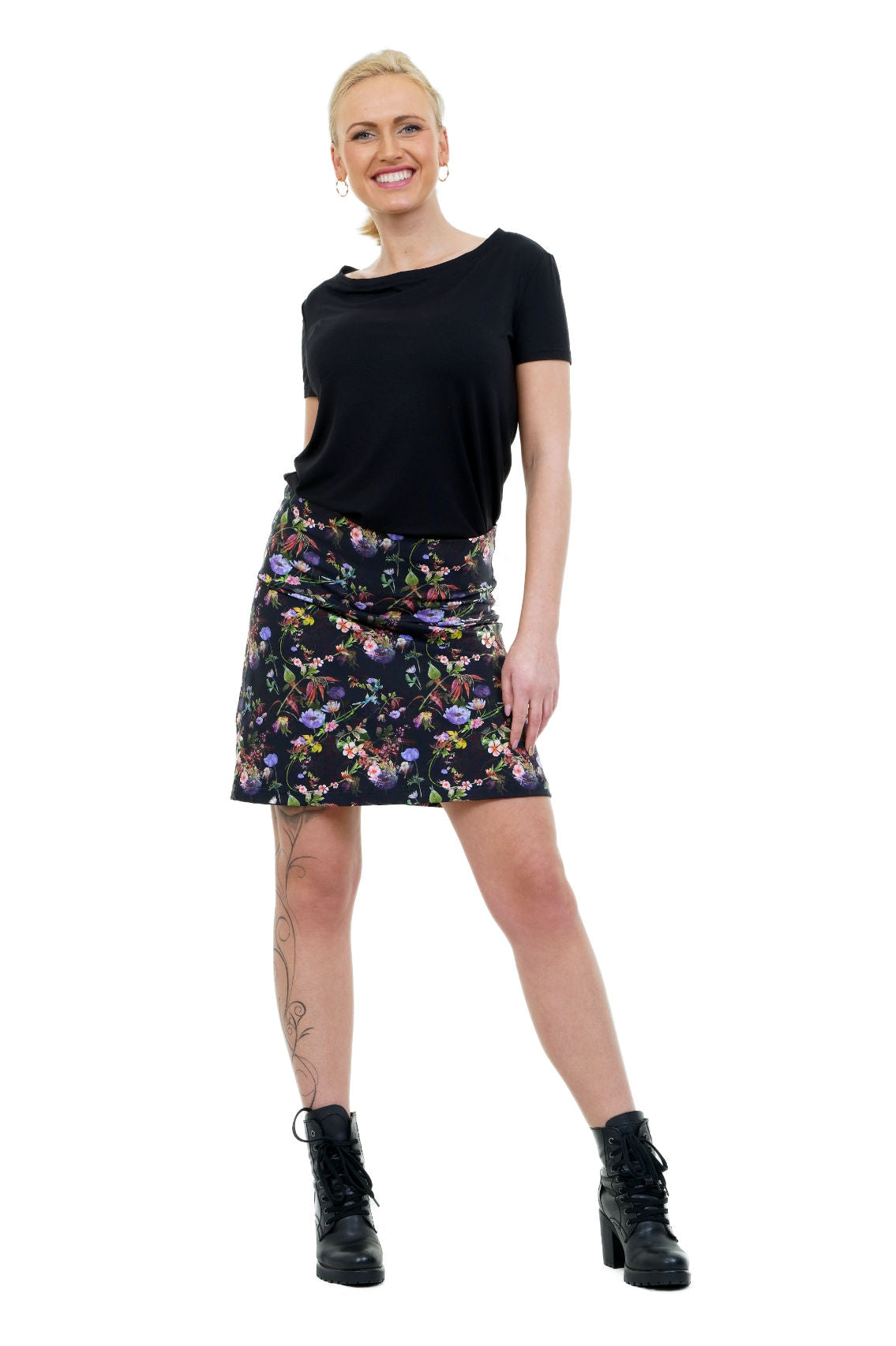 Elfen Rock lila Mohn