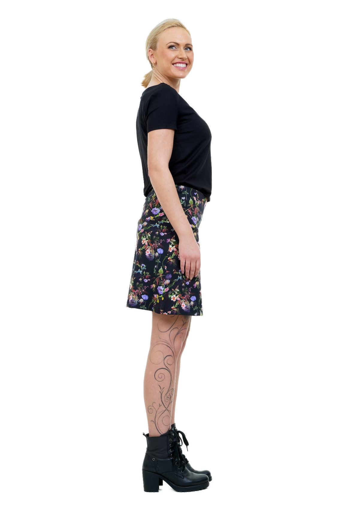 Elfen Rock lila Mohn