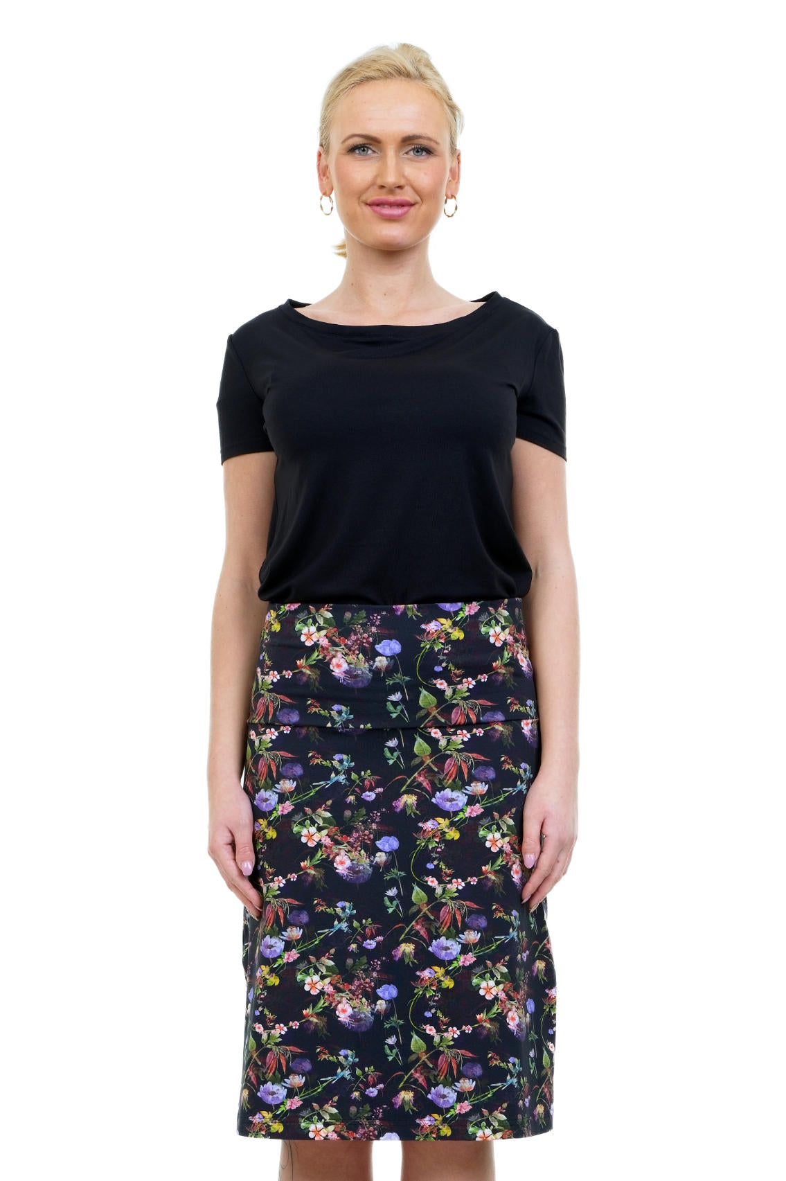 Elfen Rock lang lila Mohn