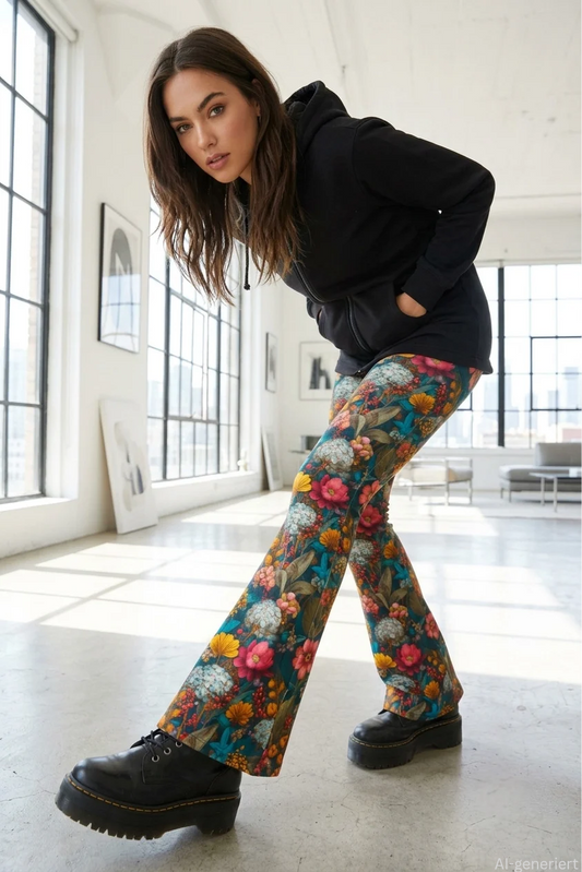 Winter Flare Leggings Blumenmeer