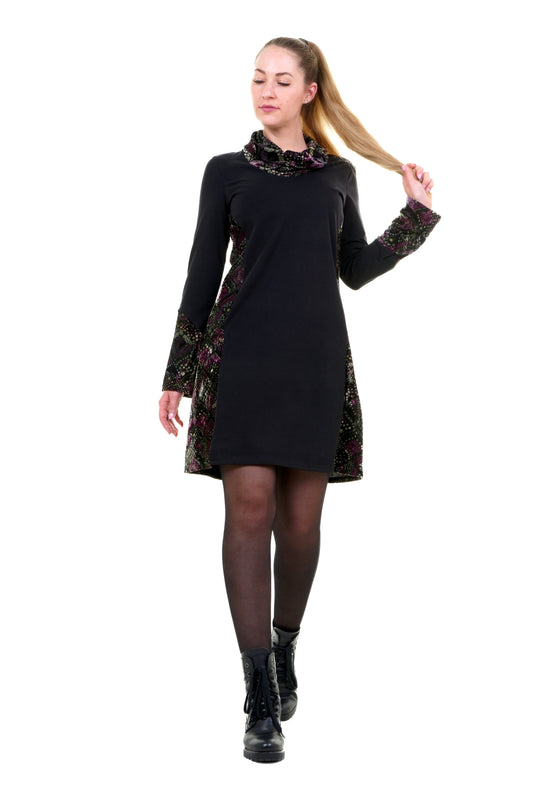 SALE Größe S Herbstkönigin Kleid schwarz velvet dreamland