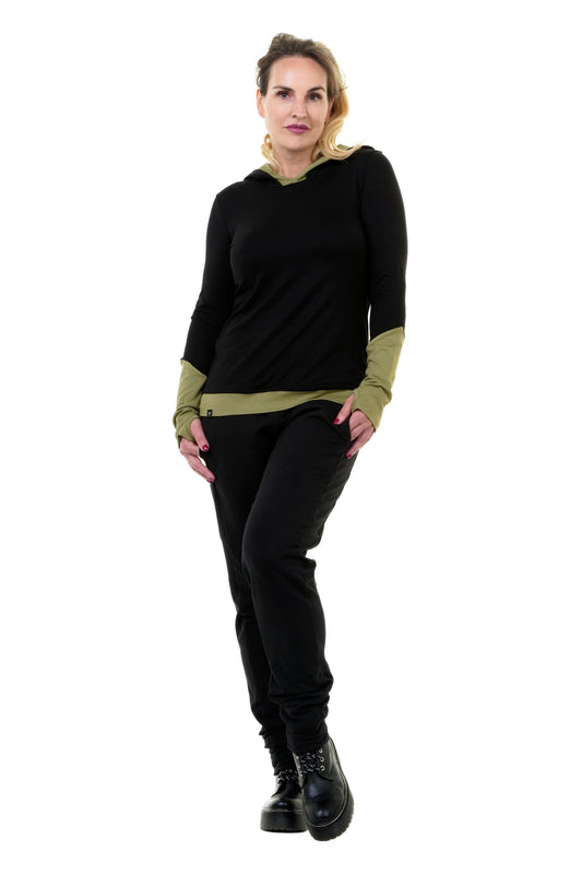 Hoodie summer black green