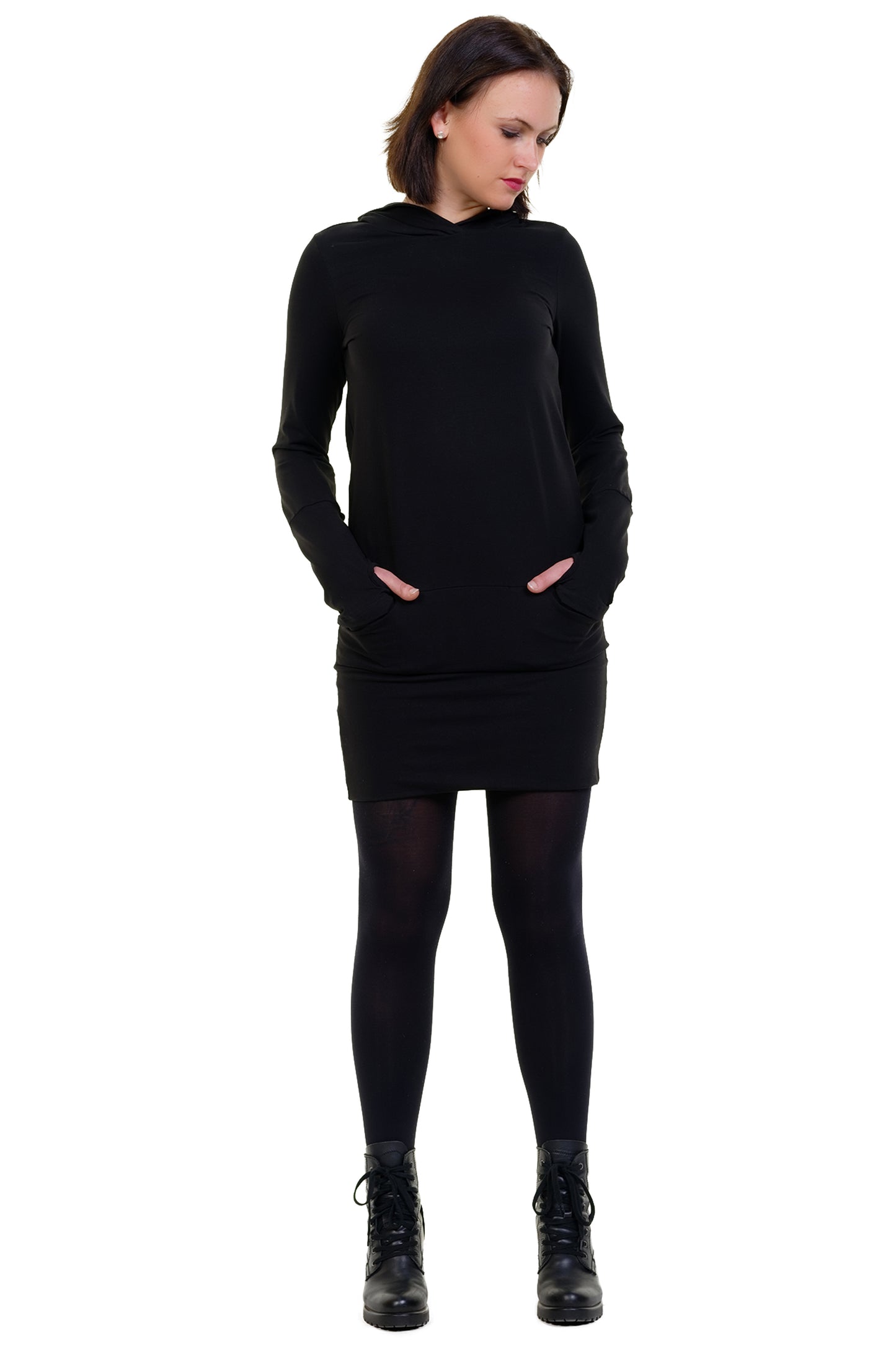 SALE Größe S Hoodiekeid Winterzauber schwarz