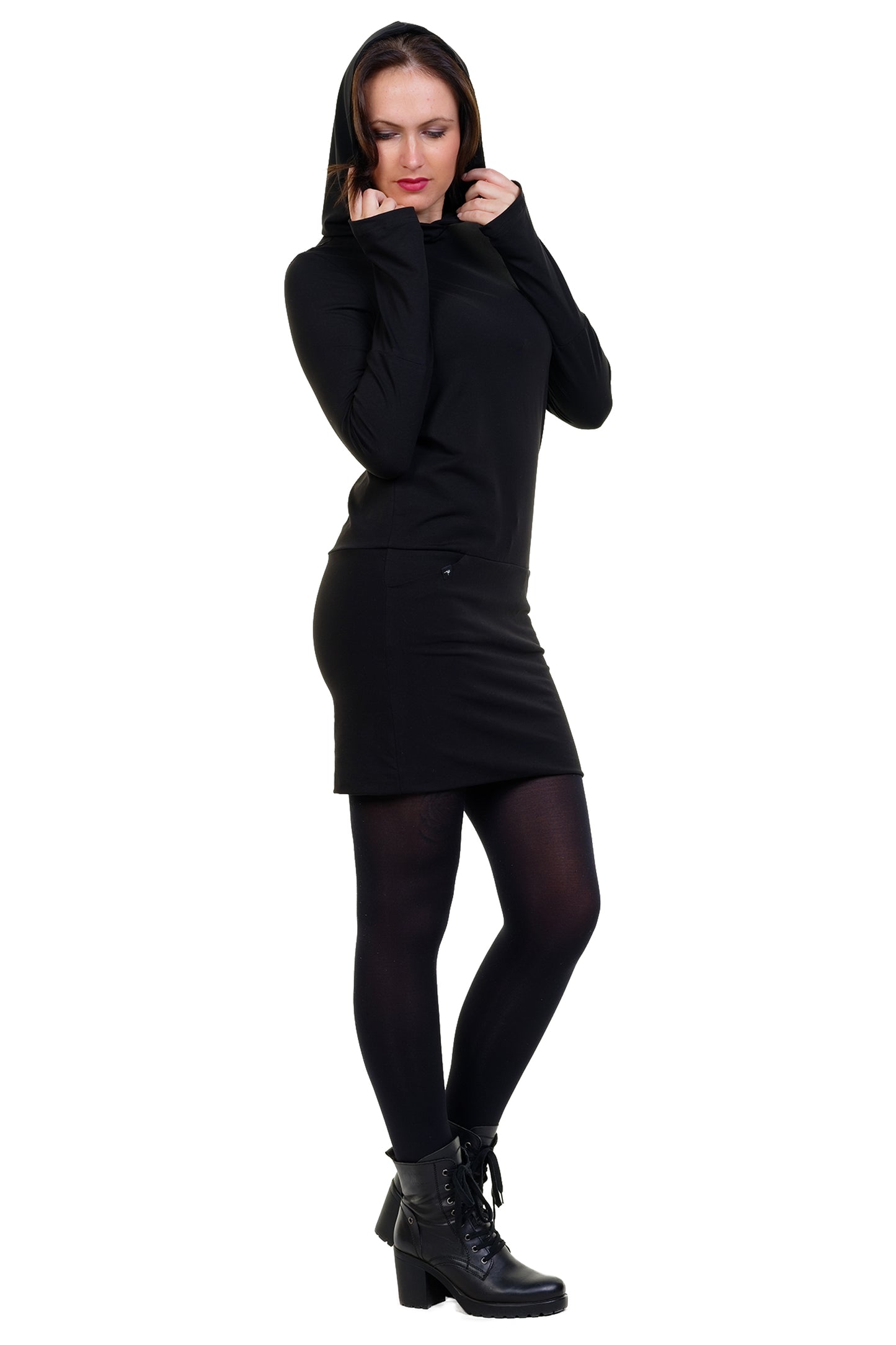 SALE Größe S Hoodiekeid Winterzauber schwarz