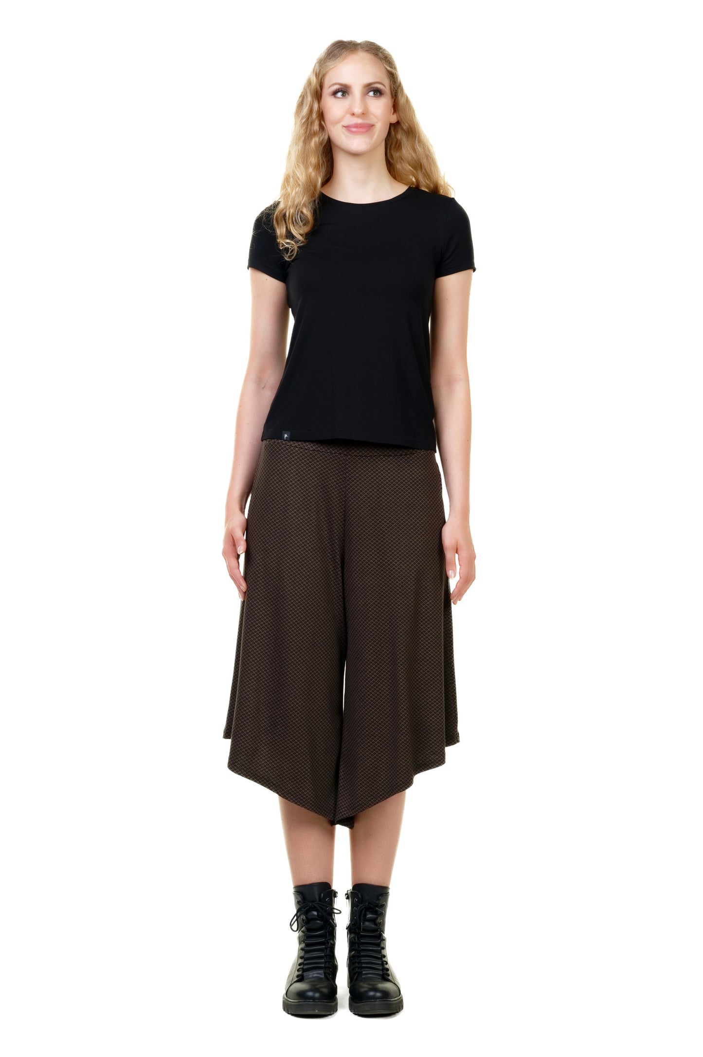 Jupe-culotte marron