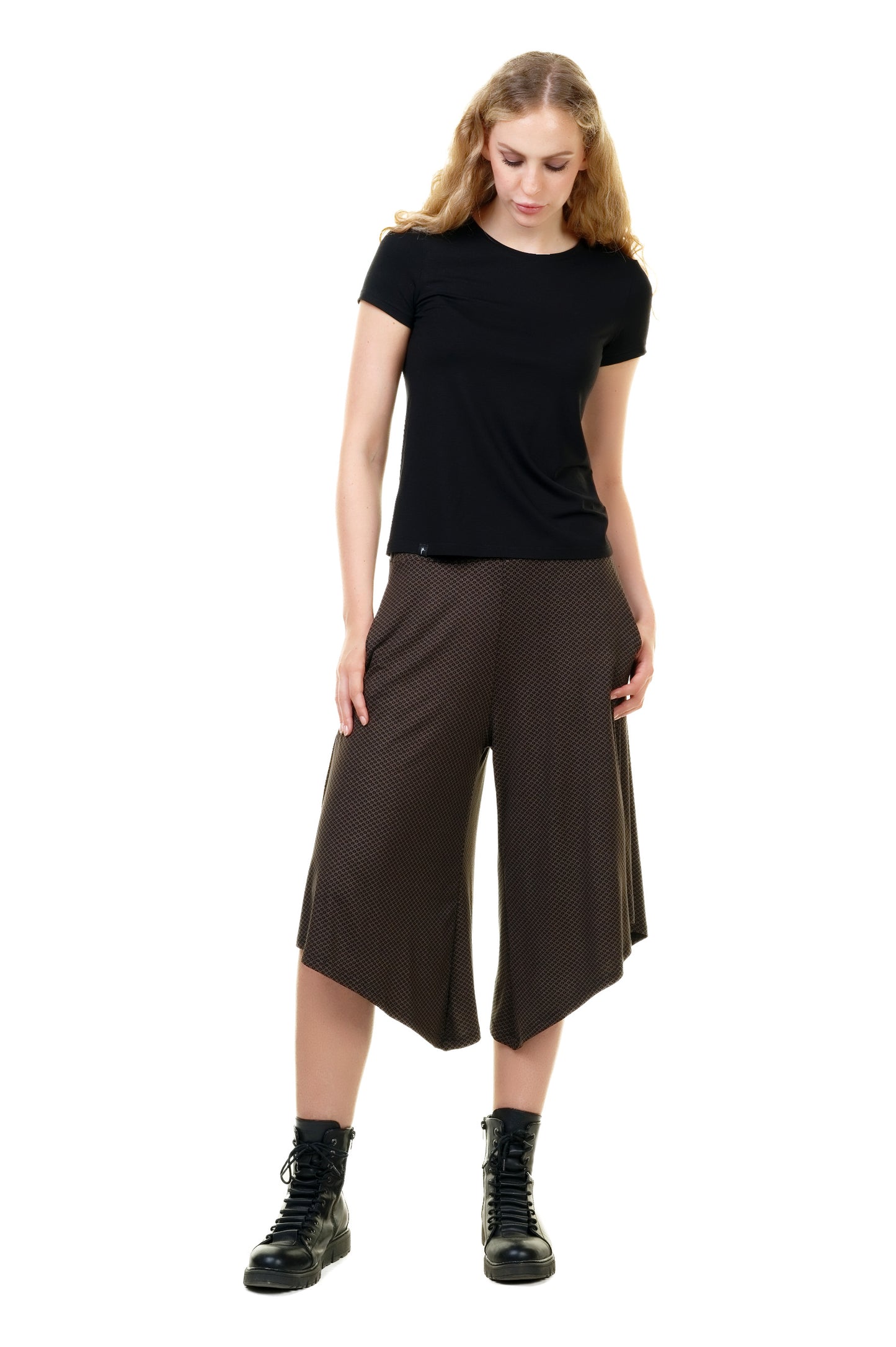 Jupe-culotte marron