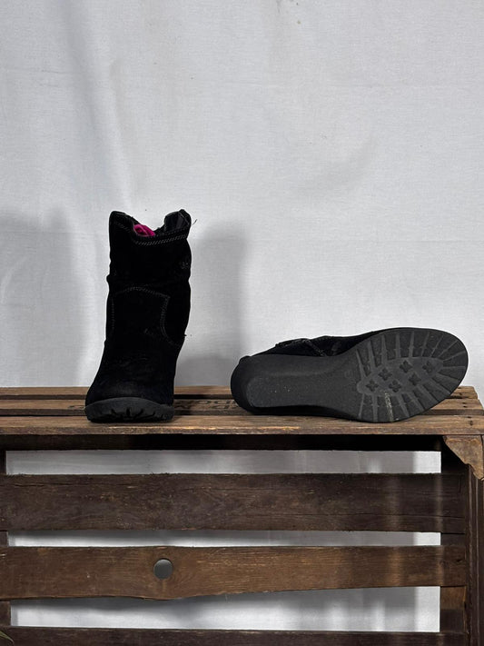 Schwarze Boot Heels Größe: 38