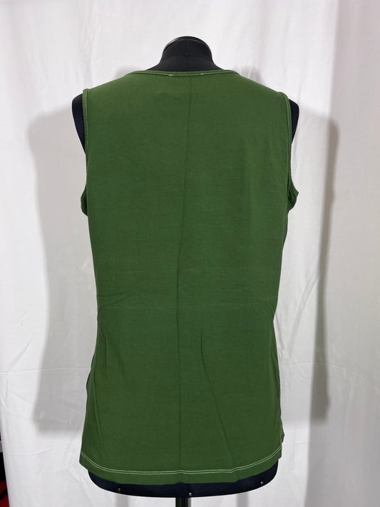 2. Hand Größe M Tang top Dunkel Grün mit Pailletten