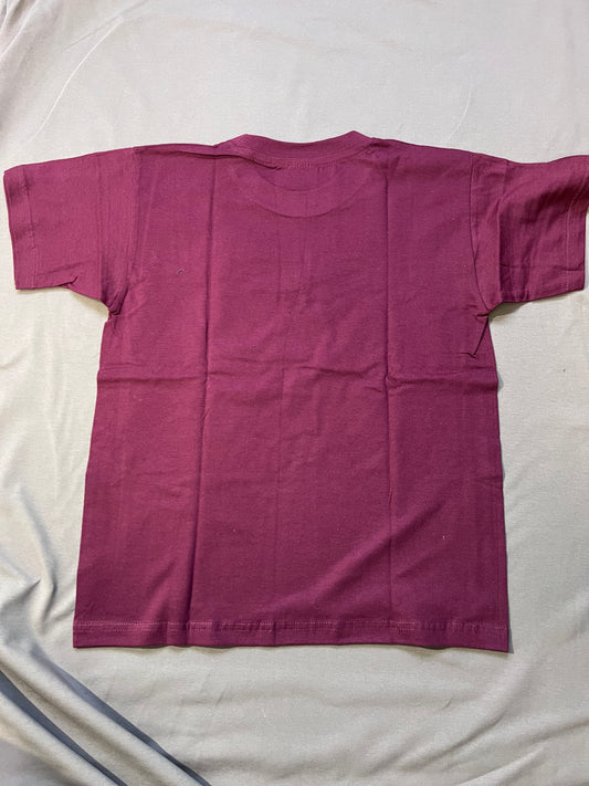 Kinder shirt 9-11 Jahre bordeaux mit grünem Drachen