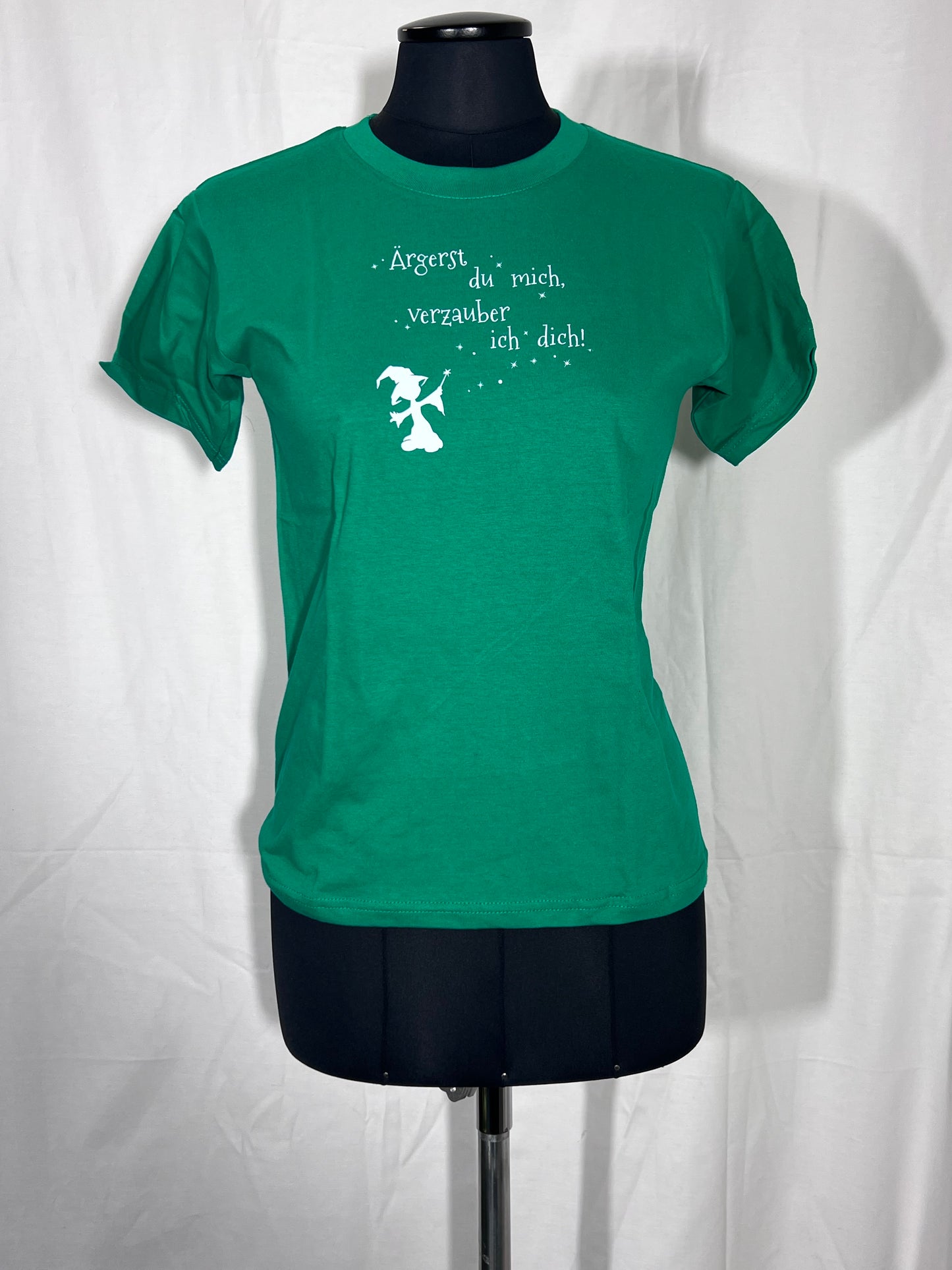 Children's shirt 9-11 years green with white writing