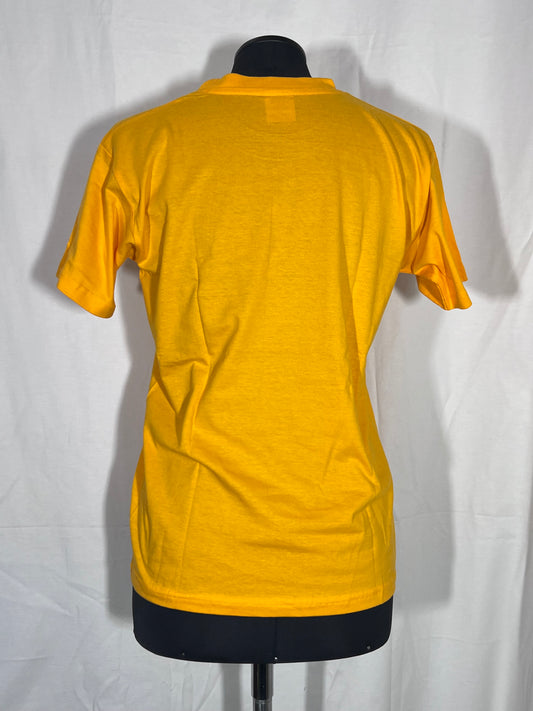 Kinder shirt 12+ Jahre gelb mit einem grünem Drachen