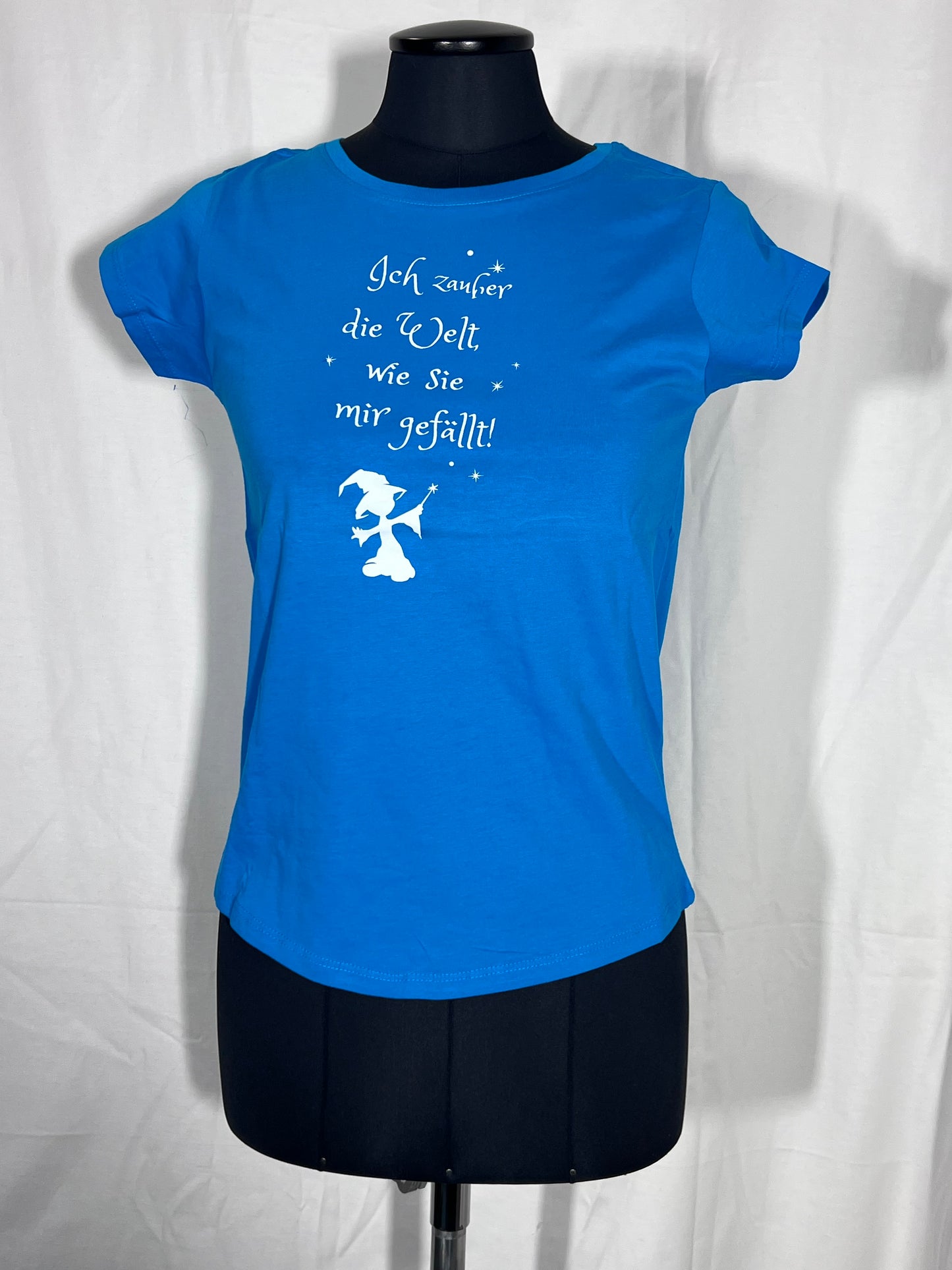 Children's shirt 12+ years light blue with white writing
