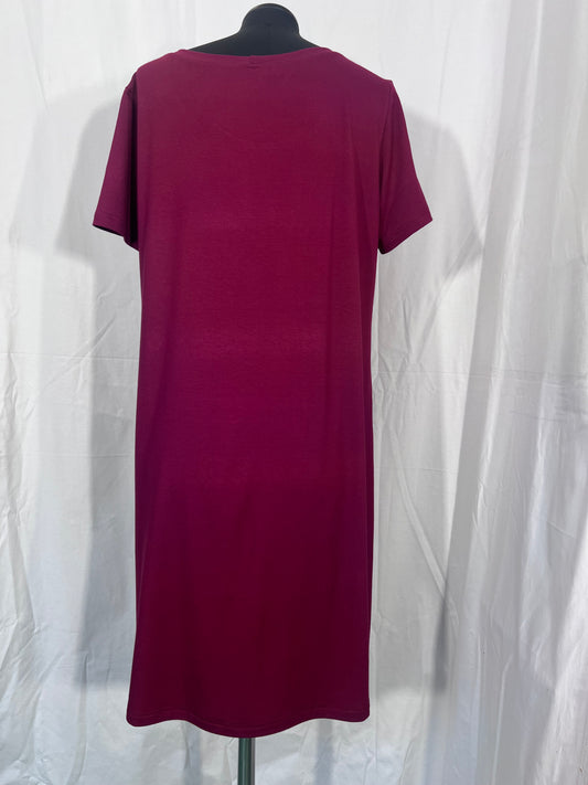 2. Hand Größe XXL Sommerkleid bordeaux