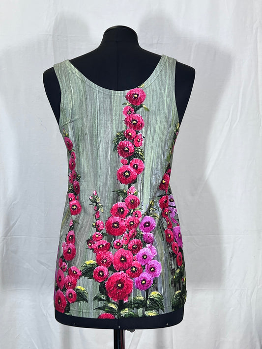 2. Hand Größe L grünes Tank Top mit Blumen