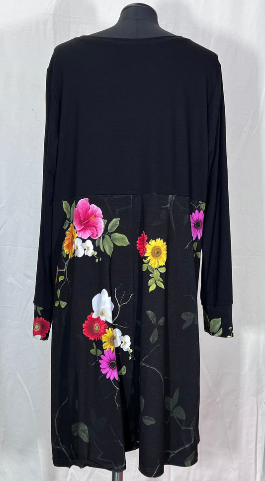 2. Hand Größe XXL Lilly Kleid schwarz Sunflowers