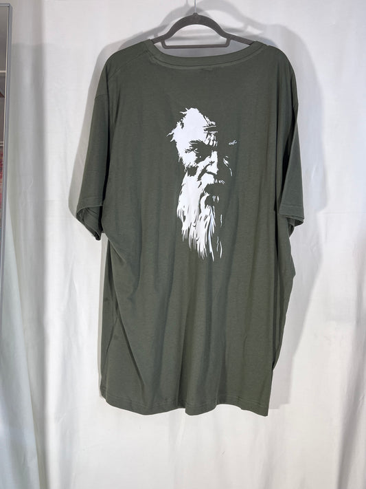 2. Hand Größe 5XL Oliv grünes T-shirt