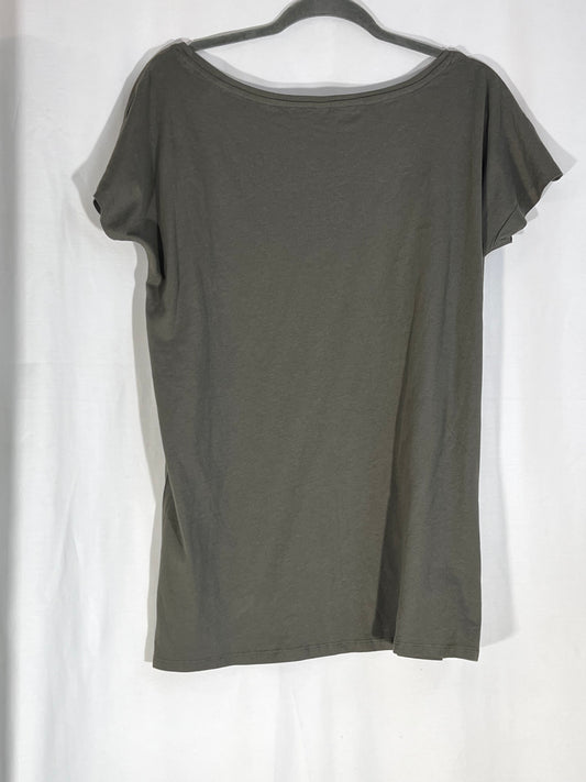 2. Hand Größe L oliv grünes T-shirt