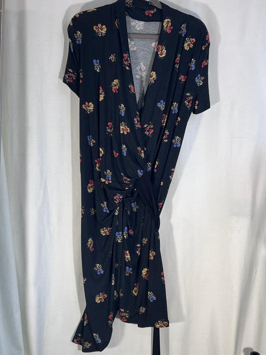 2. Hand Größe L dunkel blaues kleid mit blumen