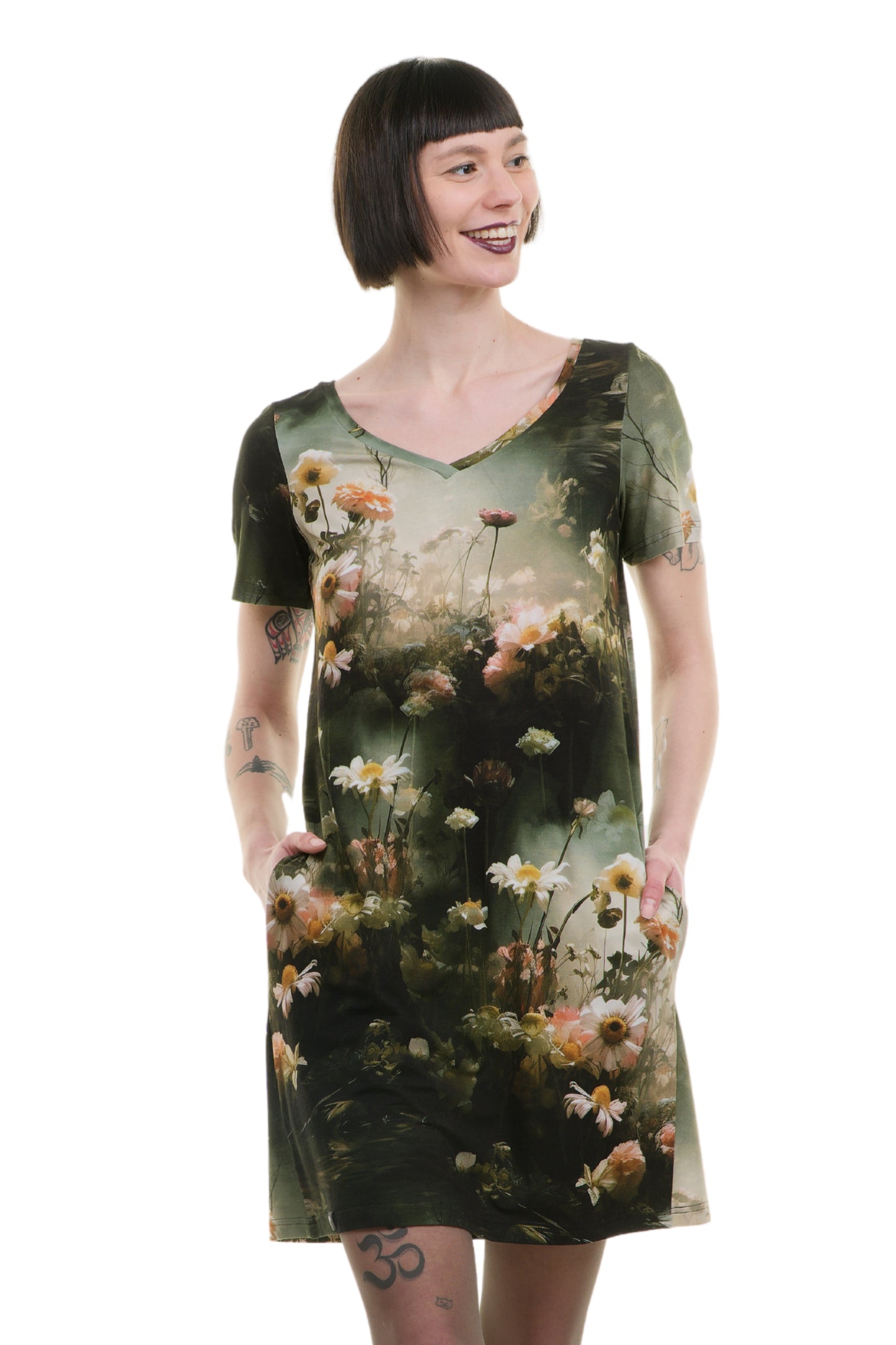 Jersey Kleid Relaxed Teichrosen