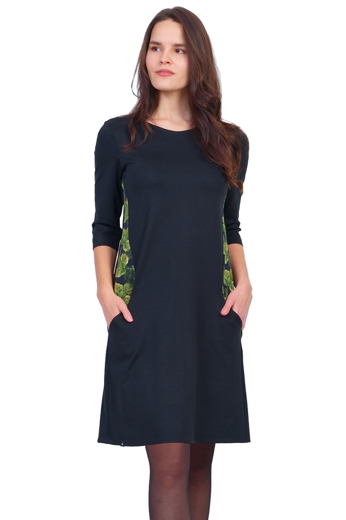 Katrinchen Kleid schwarz Blattzauber-