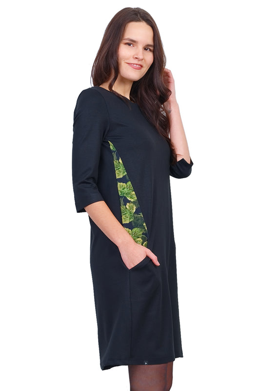 Katrinchen Kleid schwarz Blattzauber-