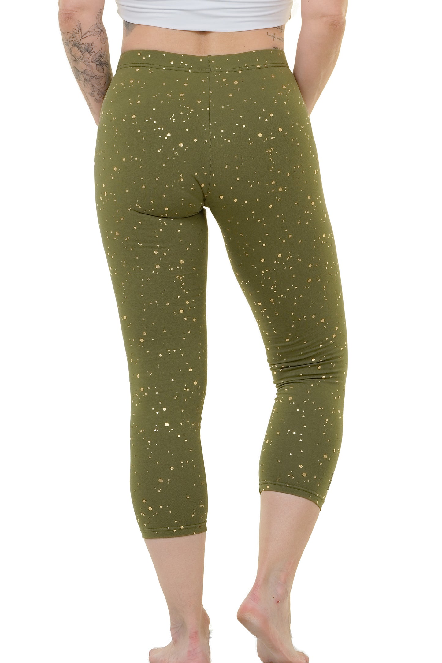 Capri Leggings Goldregen grün