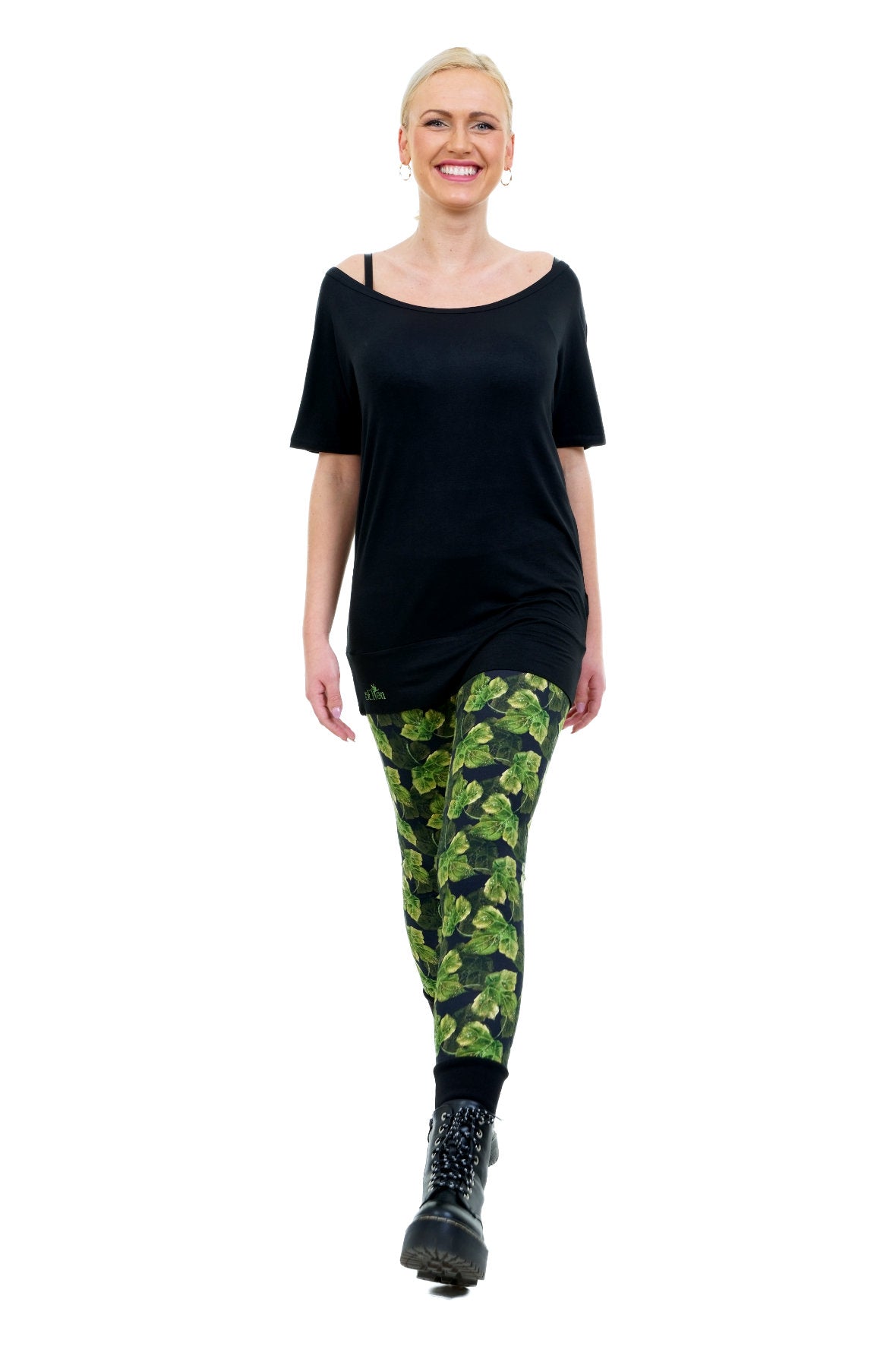Leggings Baumwolle Blattzauber