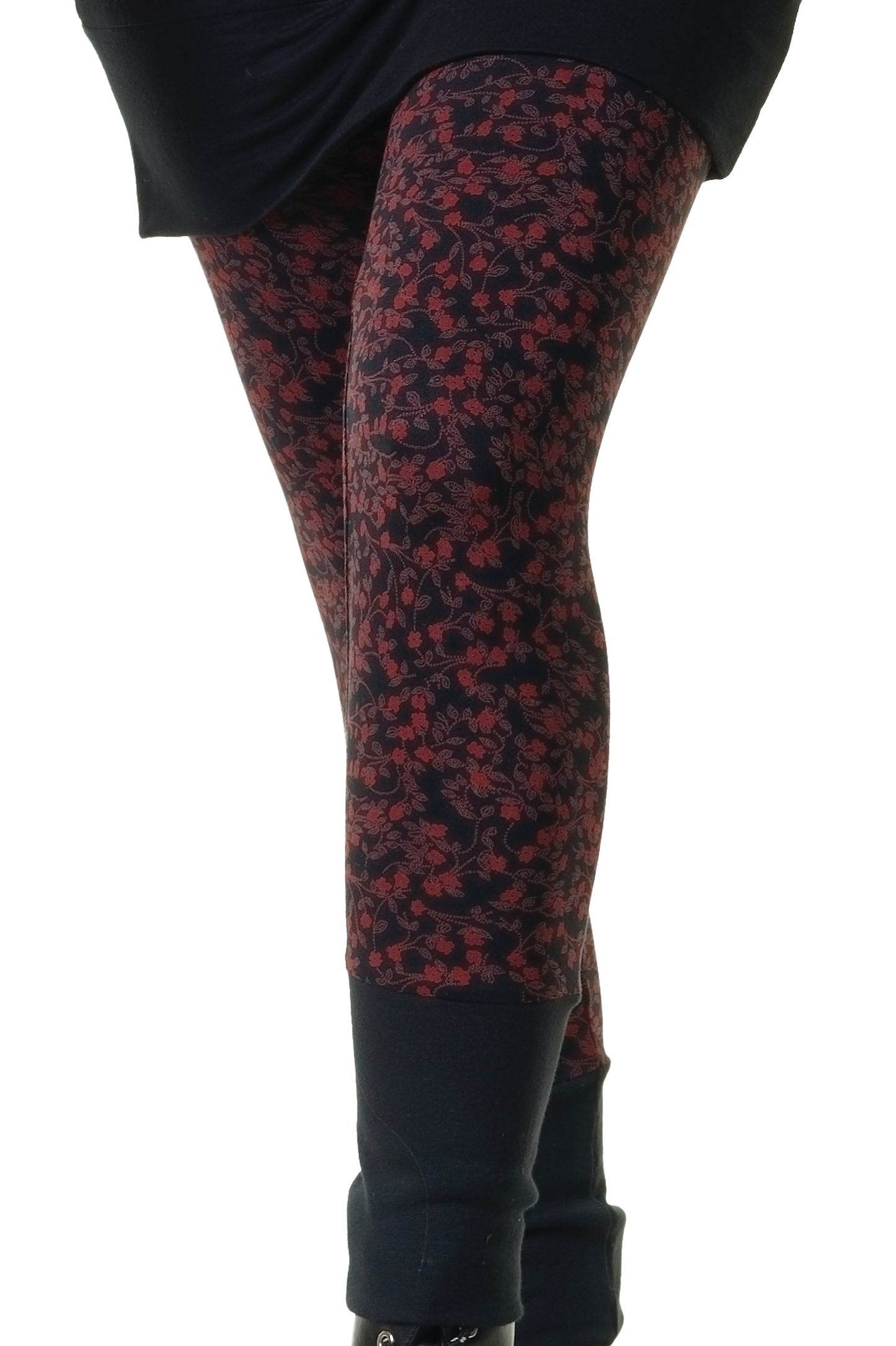 Leggins Viskose red flower