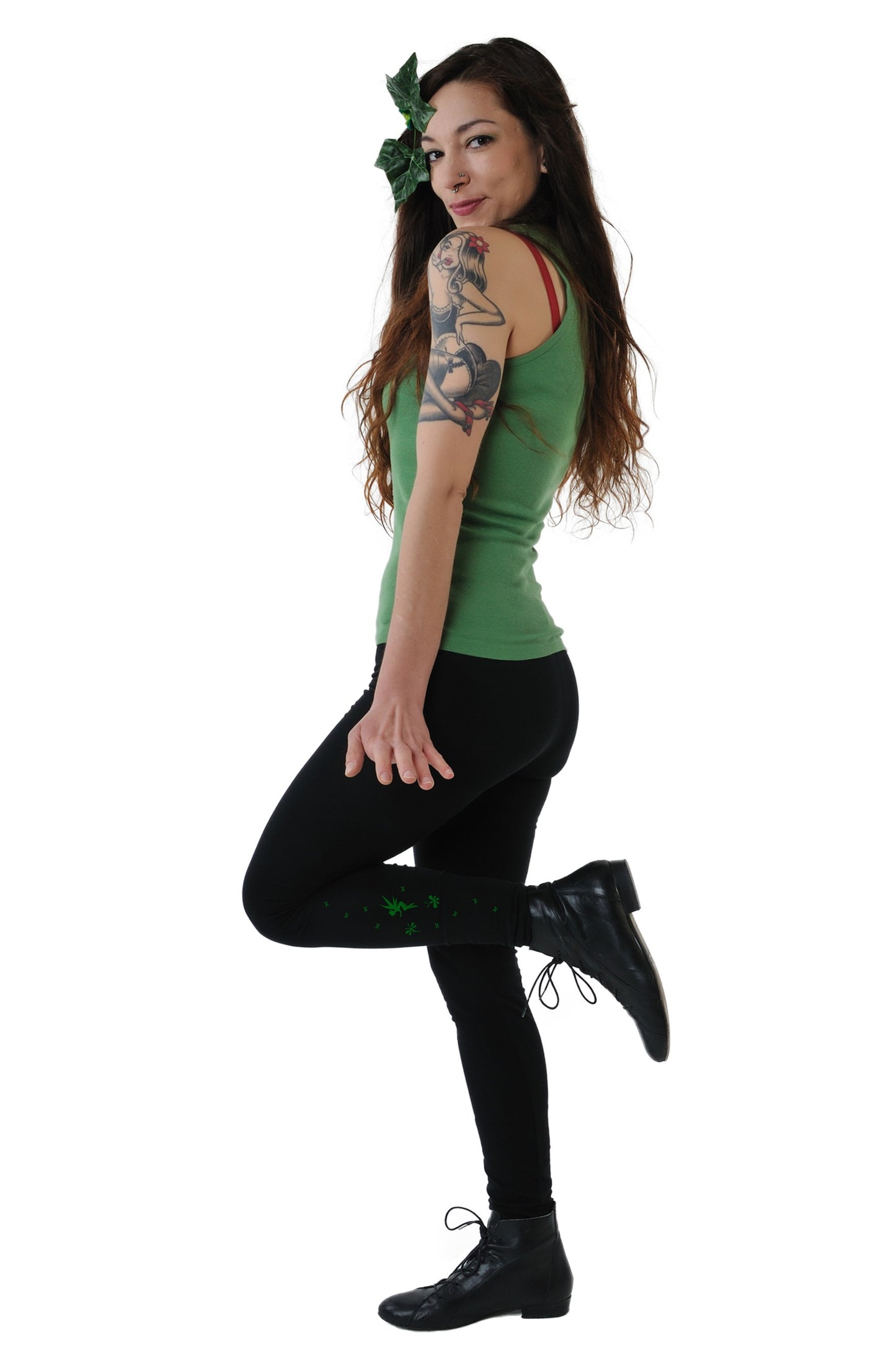 Leggings game elves green