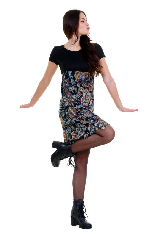 SALE Größe S Lilly Kleid schwarz paisley