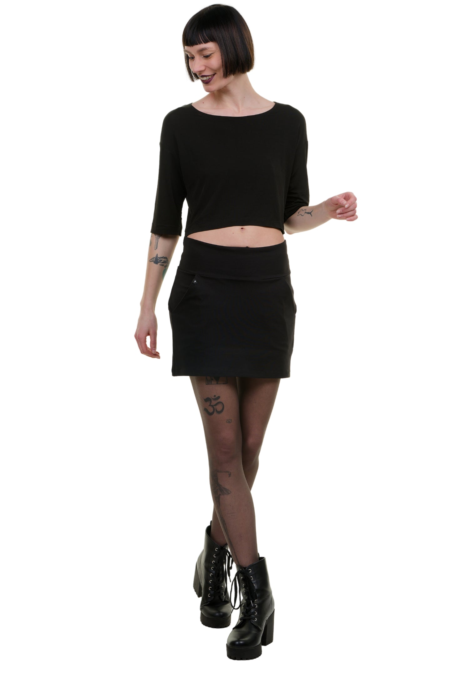 Pocket skirt black