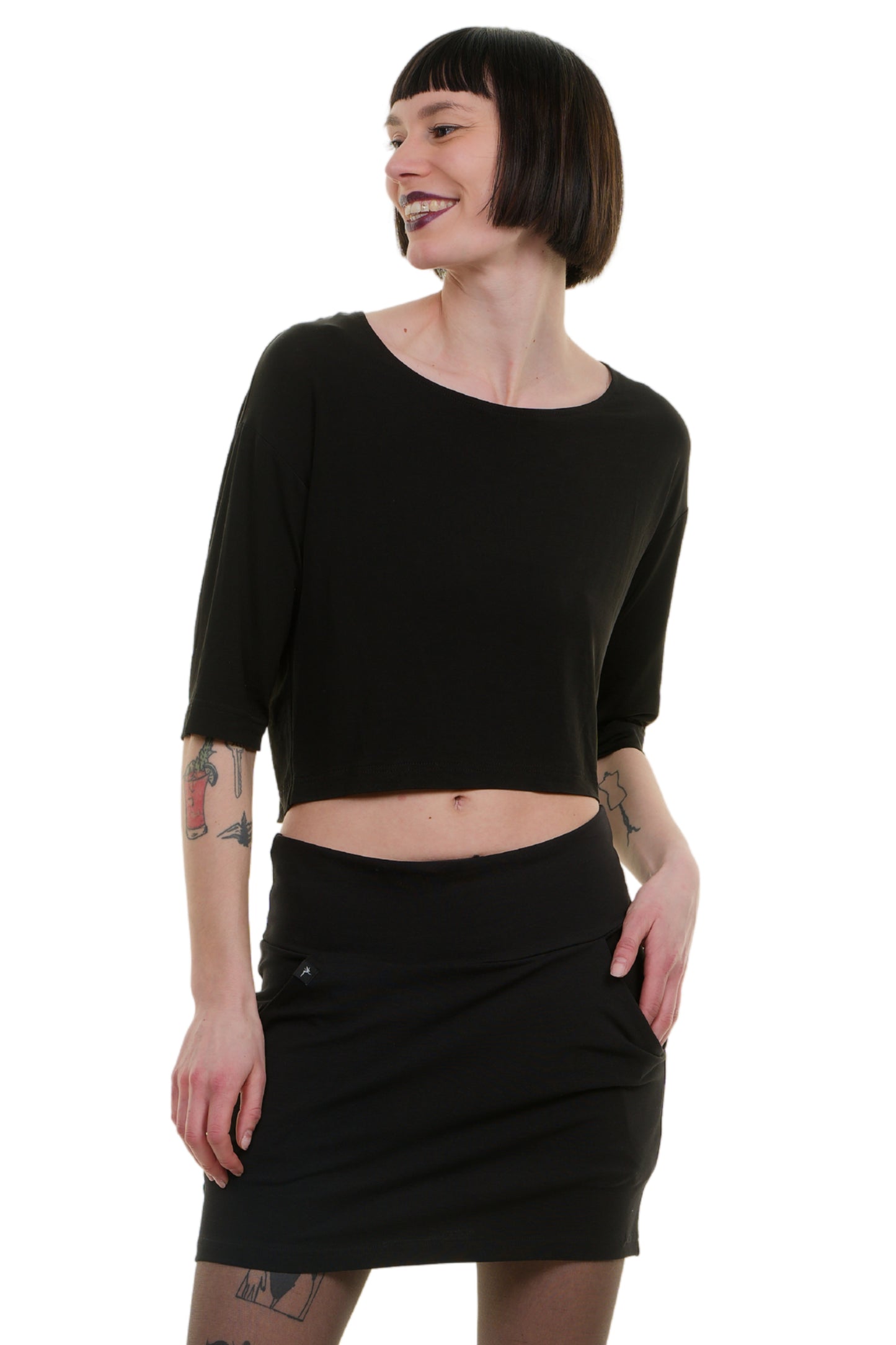 Pocket skirt black