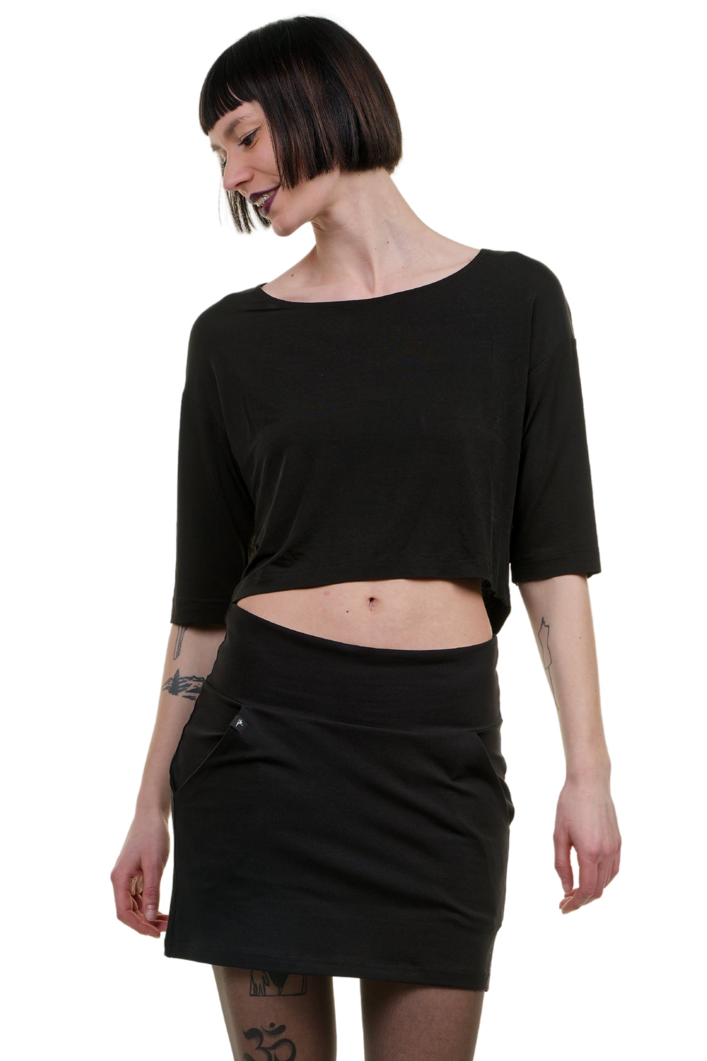 Pocket skirt black