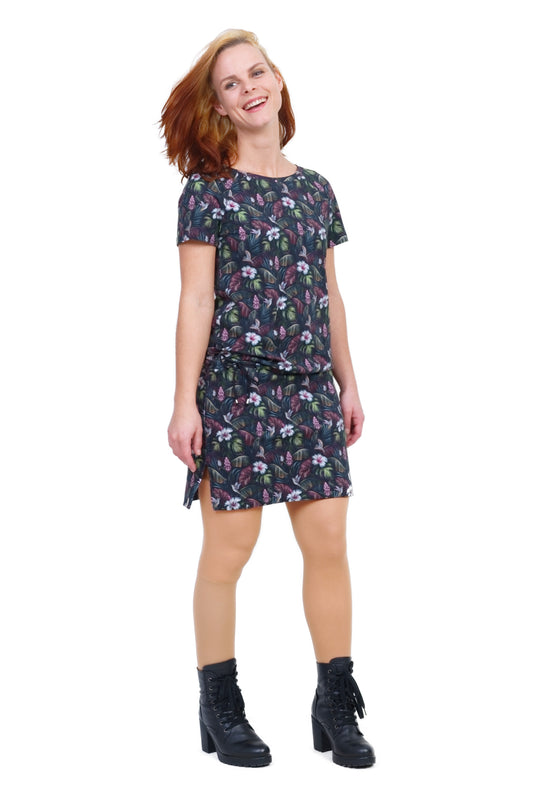 SALE Size S Raglan Dress Hibiscus