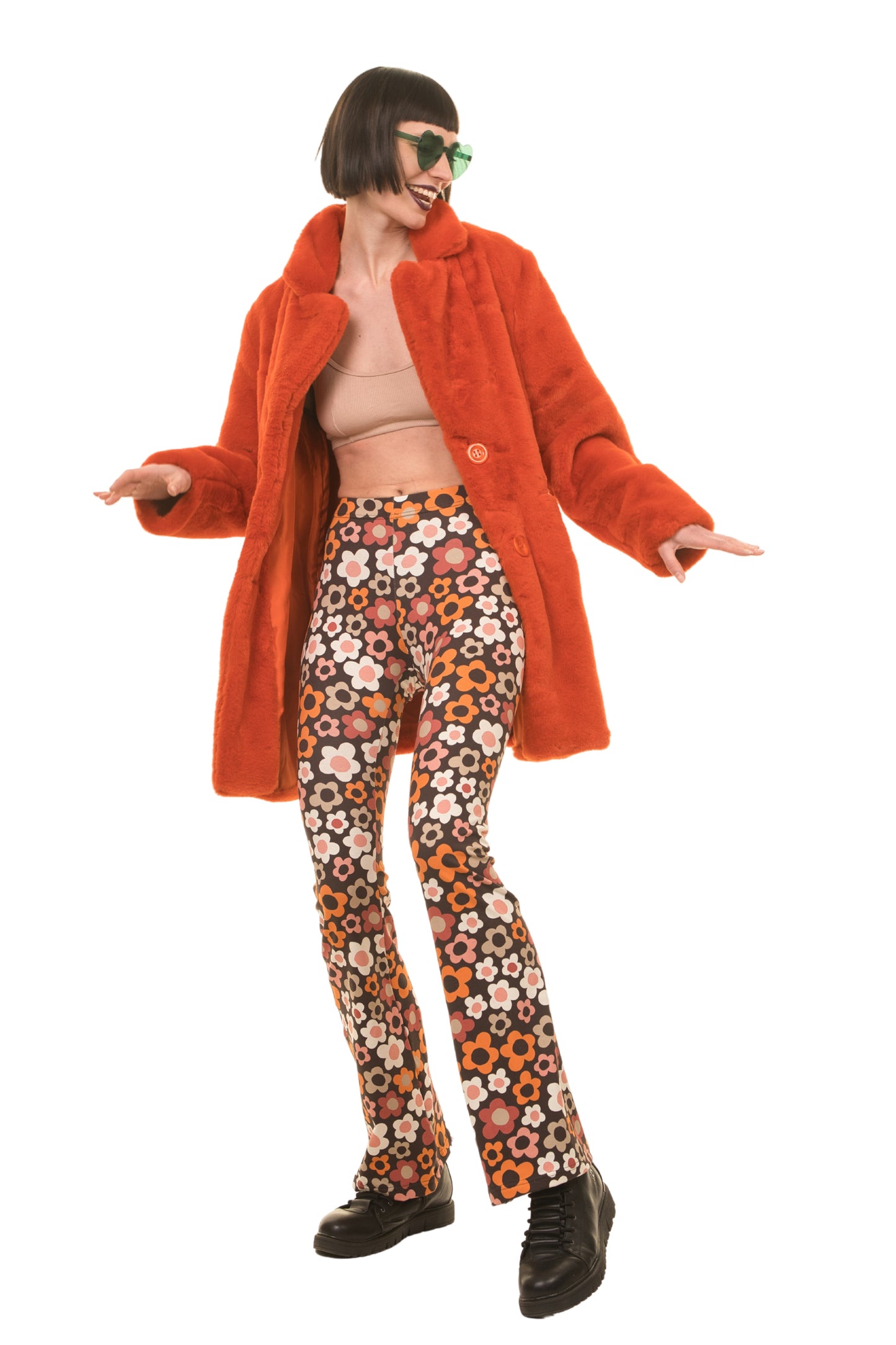 Flare Leggings retro flower