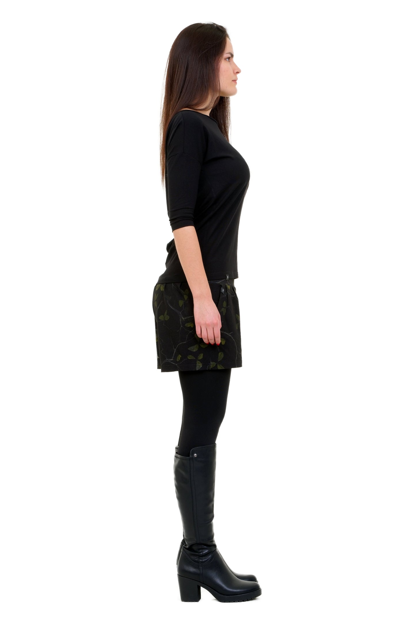 SALE Size XXL Summer Shorty Pants Leaf Black