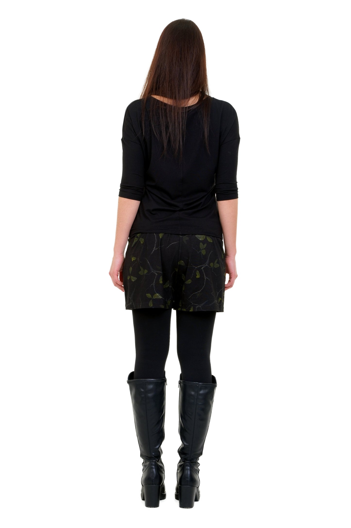 SALE Size XXL Summer Shorty Pants Leaf Black