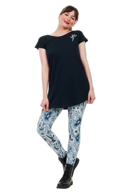 Blue Paradise Bird Leggings & T-Dress Kombi Angebot
