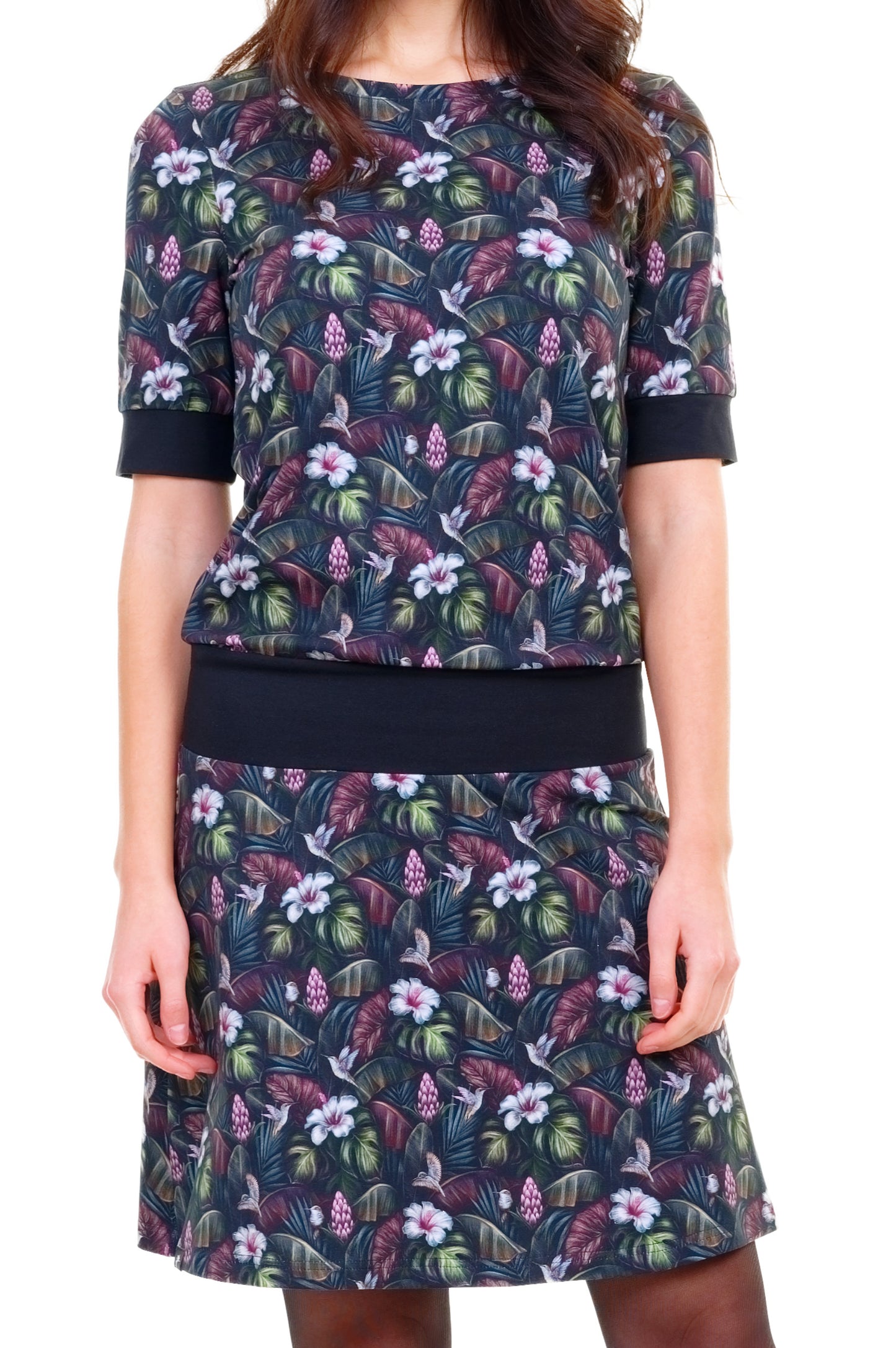 SALE Größe S Tinka Kleid kurzarm Hibiskus