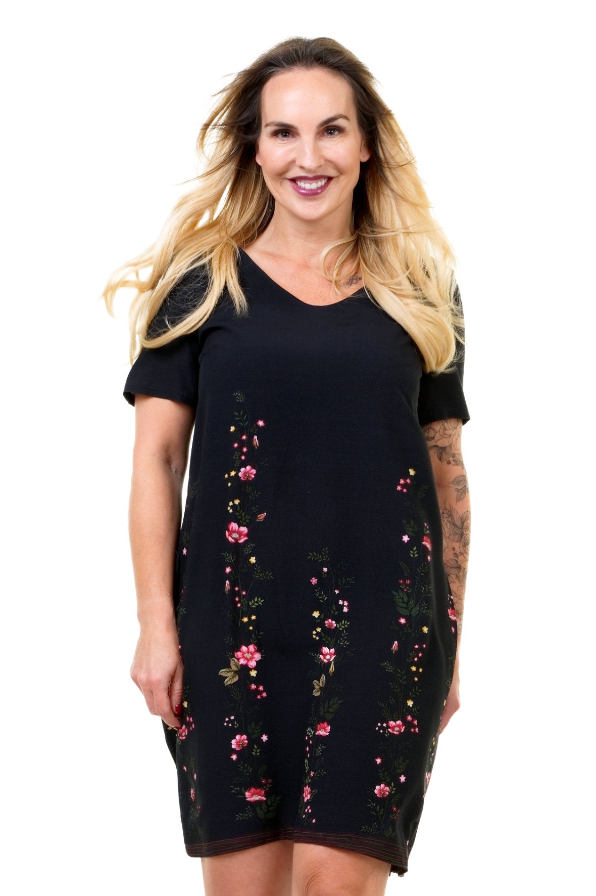 Webkleid Sommertraum Blütenranke