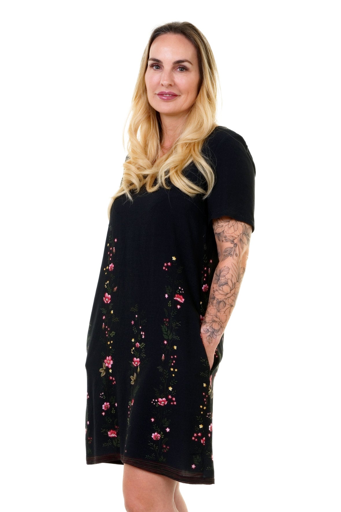 Webkleid Sommertraum Blütenranke