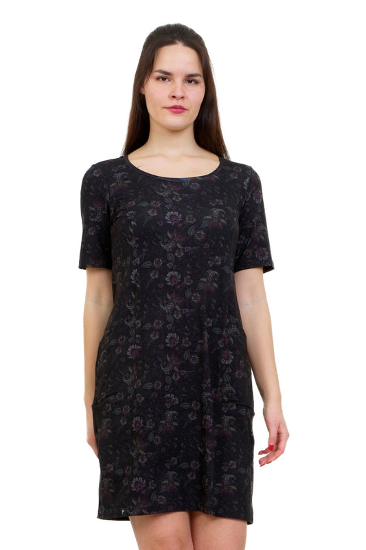 Wolkenkleid Feuerblume – Legeres Jersey Kleid mit Taschen -